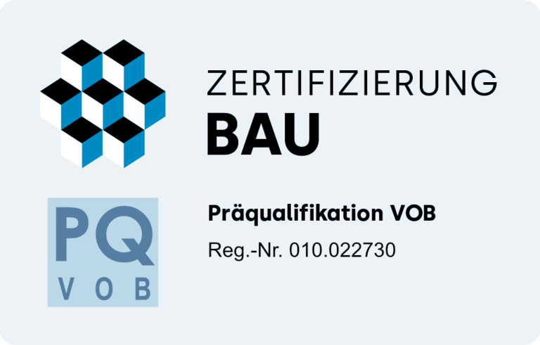 Logo mit der Aufschrift "PQ VOB"